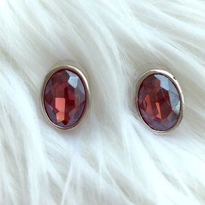 Dark purple bead earrings